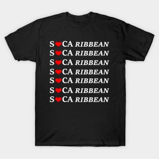 Soca Caribbean combined with So Caribbean in White Print T-Shirt